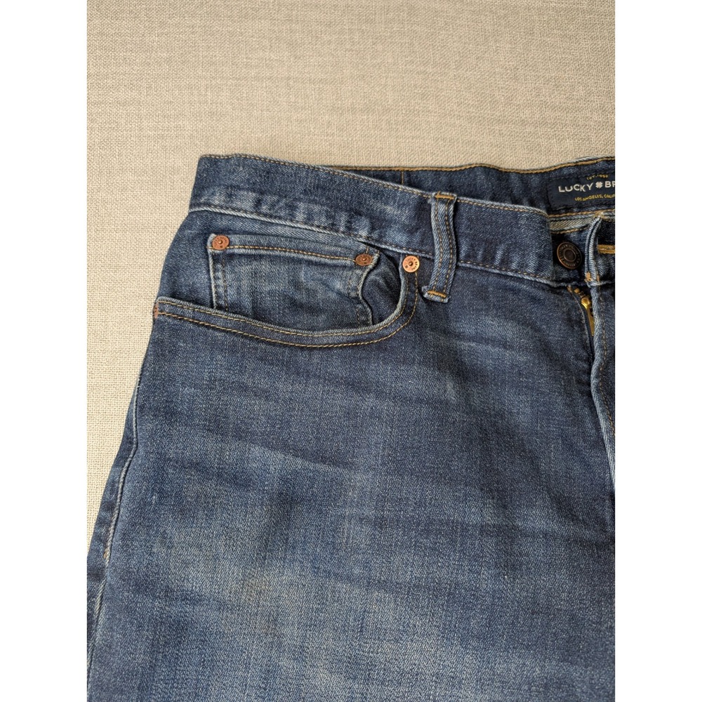 Lucky Brand 121 Heritage Slim Jeans Mens 38x30 Blue Medium Wash Denim 7M12700 - Picture 3 of 15